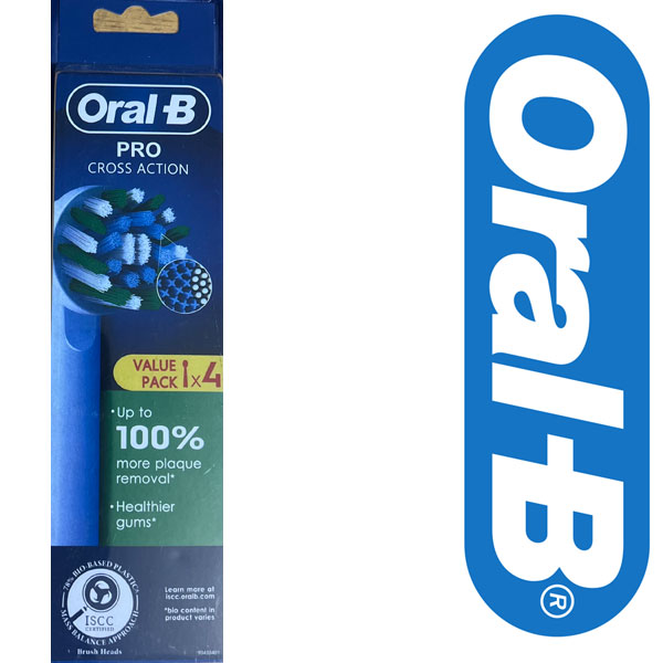 سری یدک مسواک برقی اورال بی Oral B مدل Pro Cross Action بسته 4 عددی