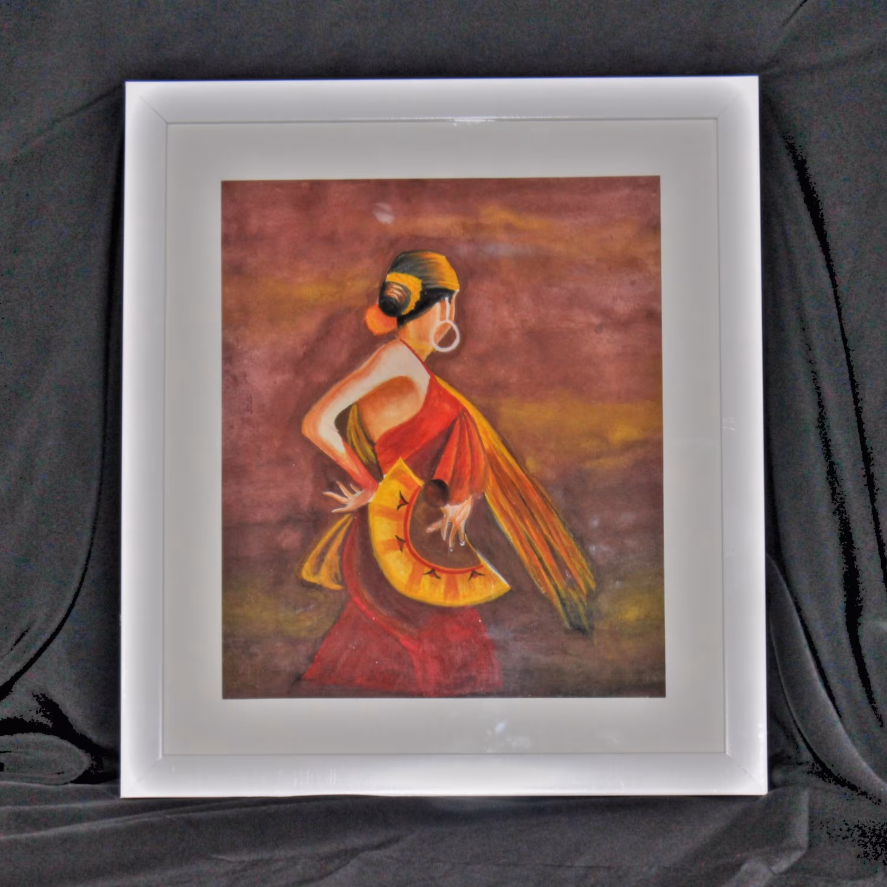 تابلو نقاشی طرح بادبزن