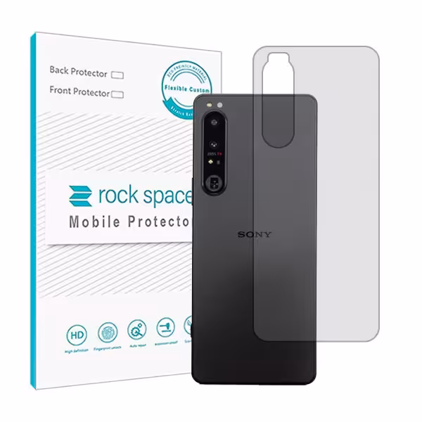 گلس محافظ پشت گوشی سونی Xperia 1 IV (اکسپریا 1 مارک 5 سونی) مدل نانو هیدروژل شفاف برند راک اسپیس کد 21394S