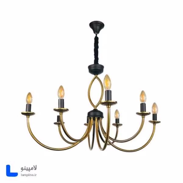 لوستر فلزی 8 شعله E14 مدل 2160