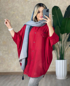 پانچو زنانه حریر پانچ حریر مدل میله ای