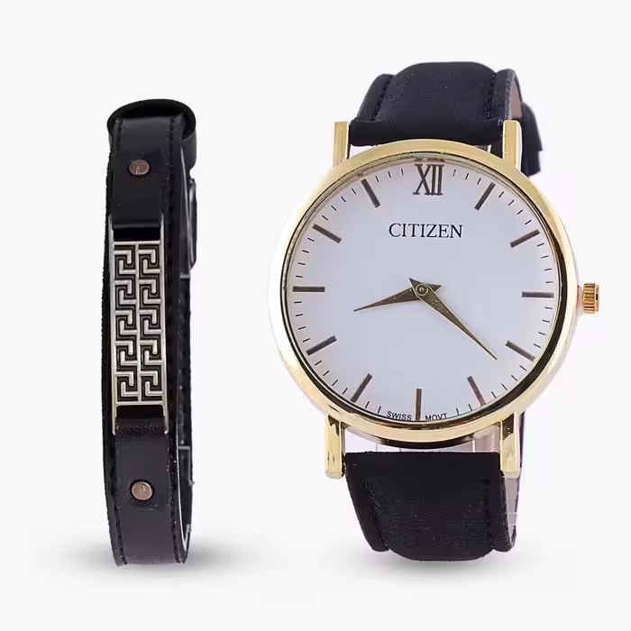 ست ساعتمچی CITIZEN و دستبند مدل 861 دارای باطری اضافه و جعبه 