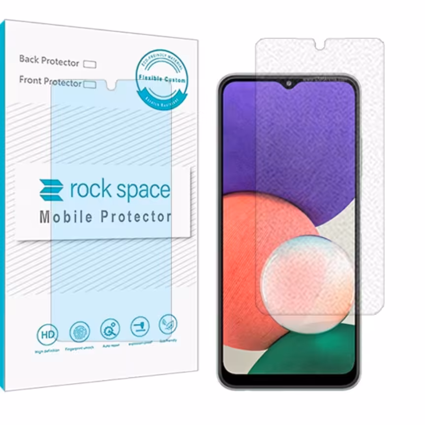 گلس مات نانو و ضد ضربه گوشی سامسونگ A22 5G برند راک اسپیس  