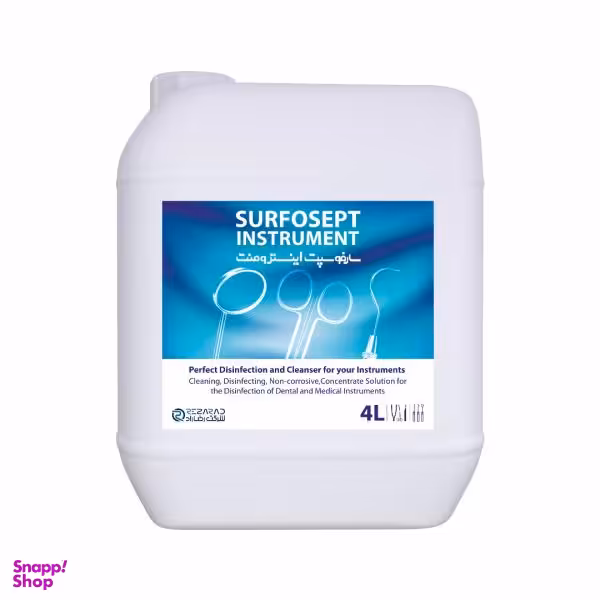 محلول ضد عفونی کننده تجهیزات بیمارستانی شرکت رضاراد مدل Surfosept Instrument حجم 4 لیتر بسته 2تایی