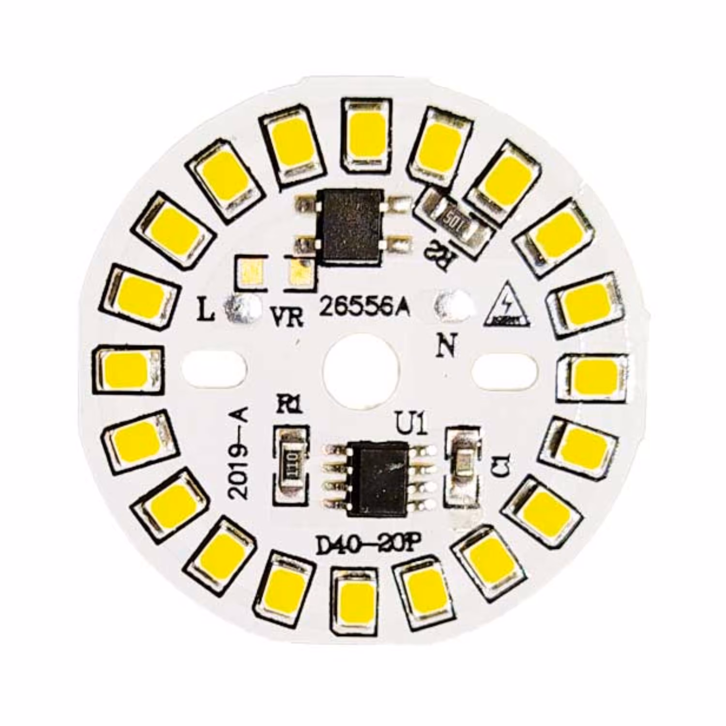 ال ای دی 9 وات گرد سفید صفحه چیپ لامپ دی او بی DOB 9 W مهتابی