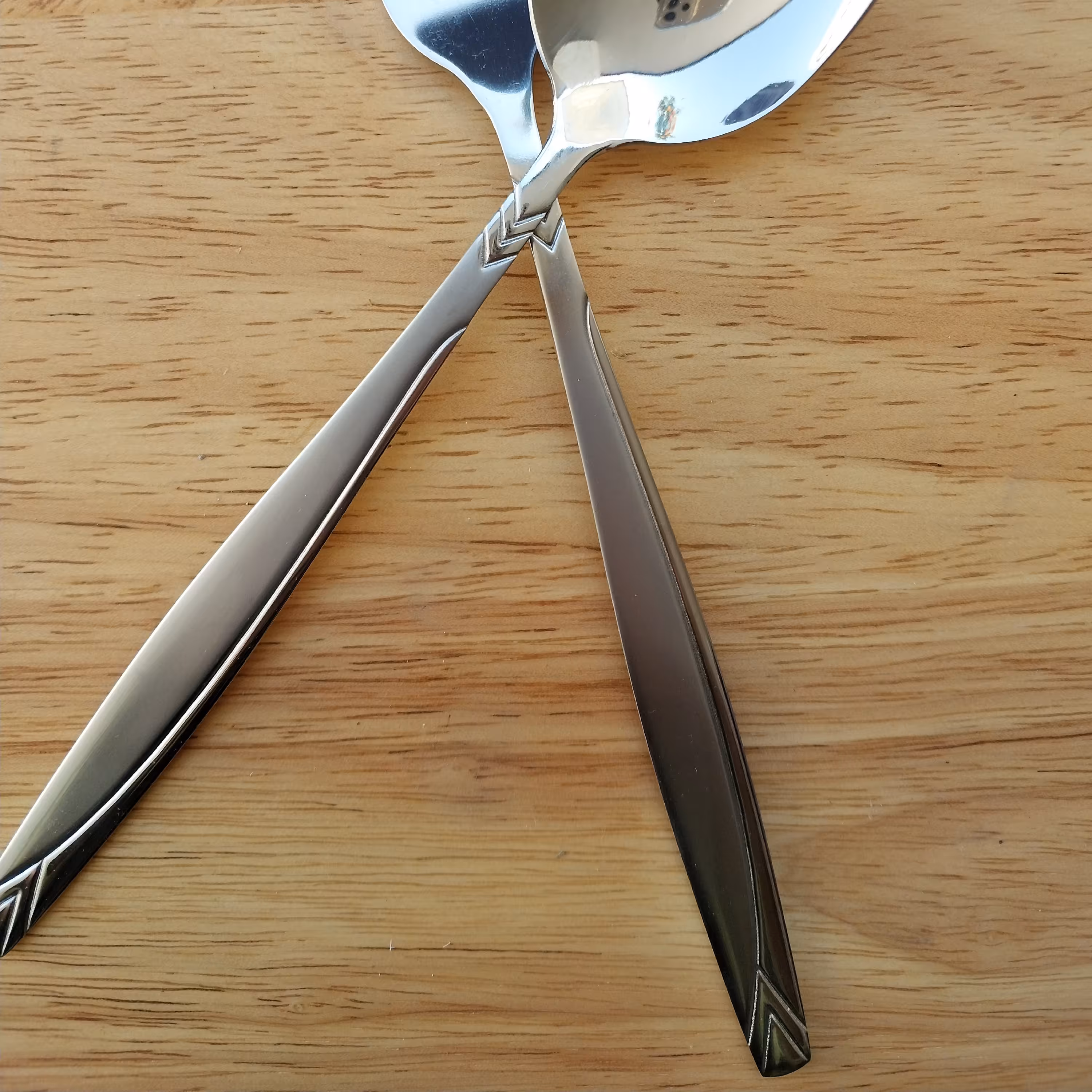 قاشق و چنگال استیل یونیک با طرح گل رز