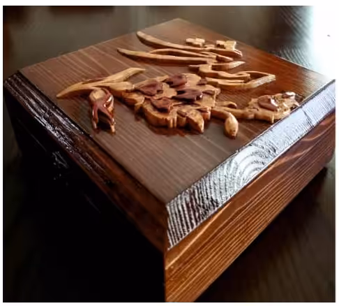 جعبه منبت و معرق تمام چوب کد 013