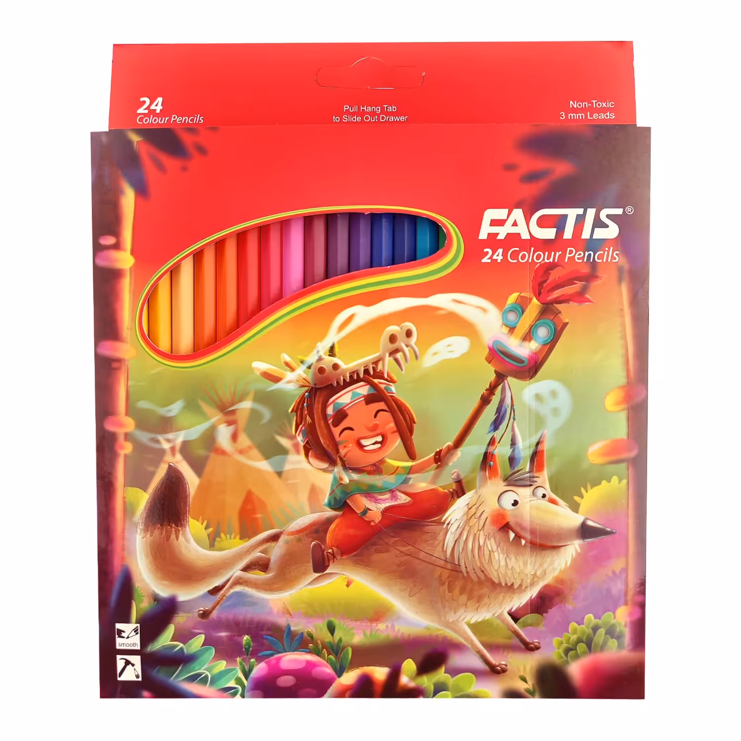 مداد رنگی 24 رنگ فکتیس - جعبه مقوایی