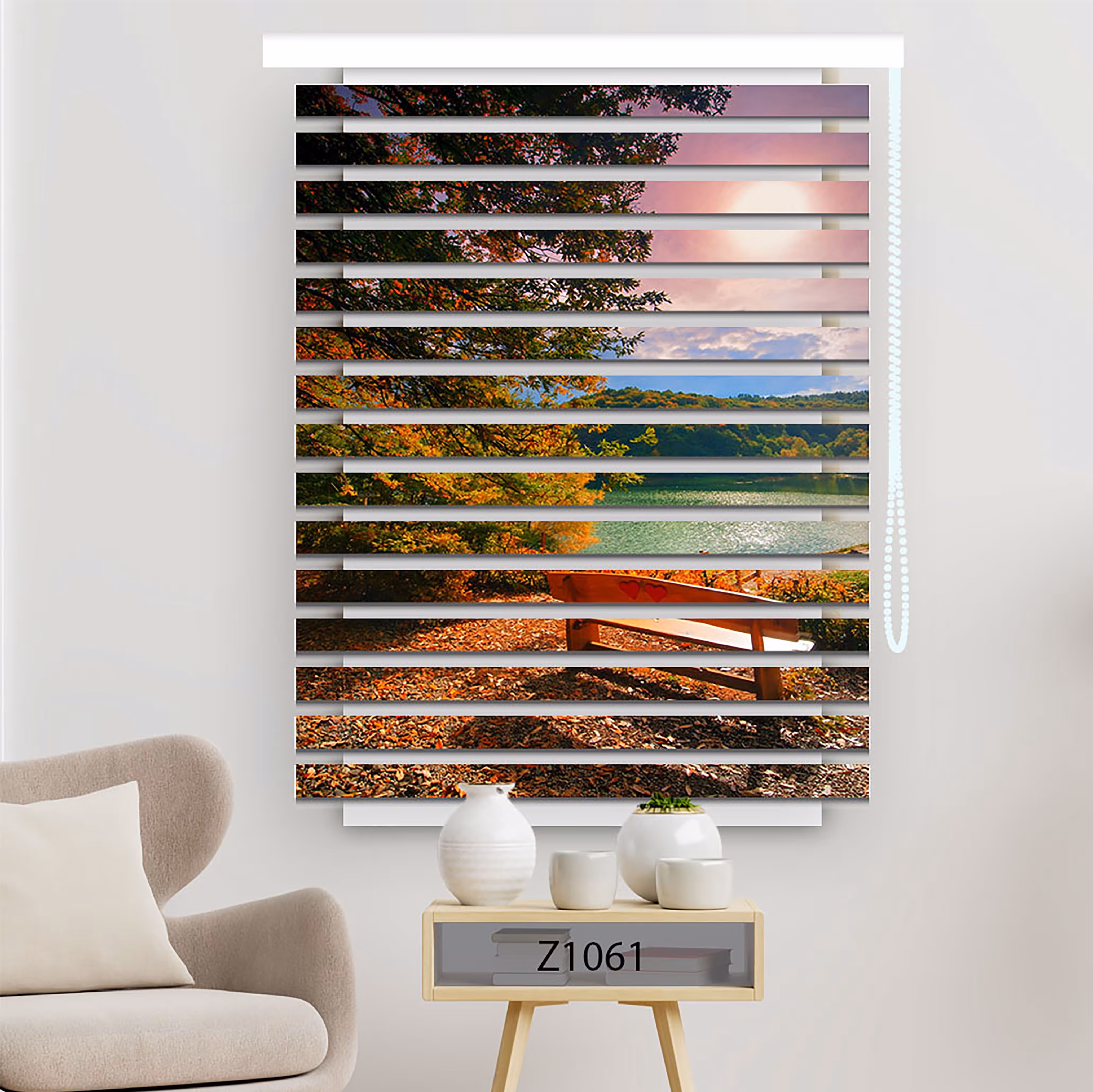 پرده زبرا چاپی عرض 150 ارتفاع 150 کد 1061