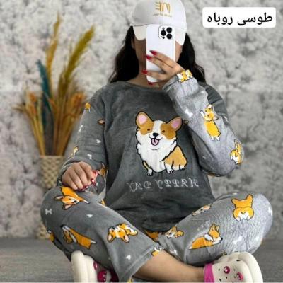 مانتو شلوار زنانه مدل ️نام : بلوز و شلوار تدی استیکری