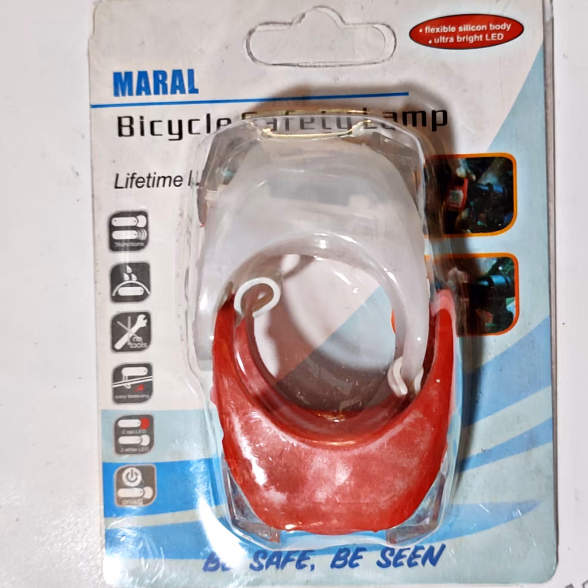 چراغ ژله ای مناسب تمامی دوچرخه ها  برند مارال 