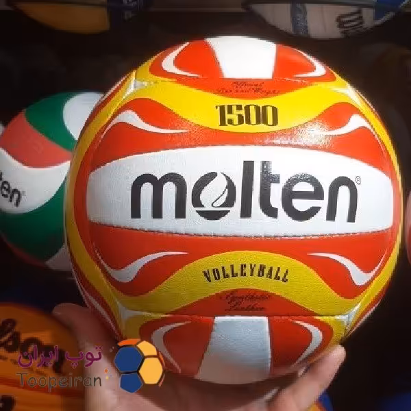 توپ والیبال طرح مولتن دوختی مدل 1500 قرمز 