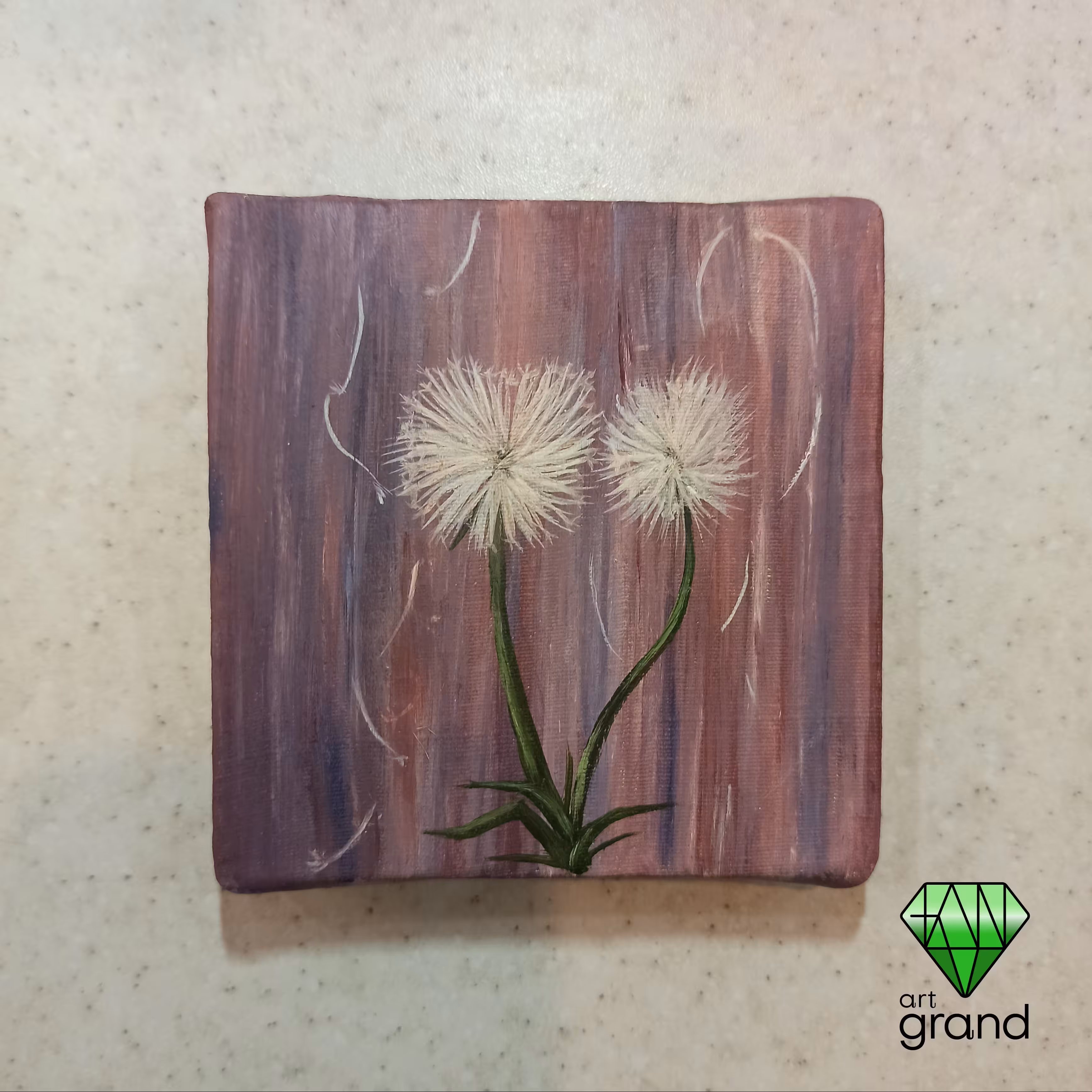 تابلو رنگ روغن  قاصدک من-اماده ارسال-کادو ولنتاین-یک عدد موجود