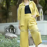 ست اسپرت مدل رازقی رنگ زرد برند SET