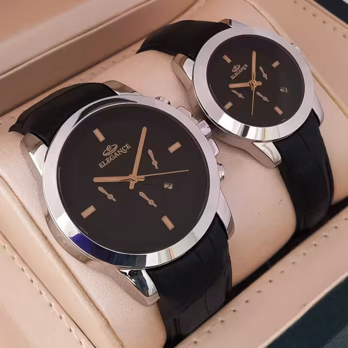 ساعت تک و ست 3 موتور چرم درجه یک الگانس