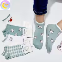 جوراب مچی خرگوش سبز در چهار طرح 