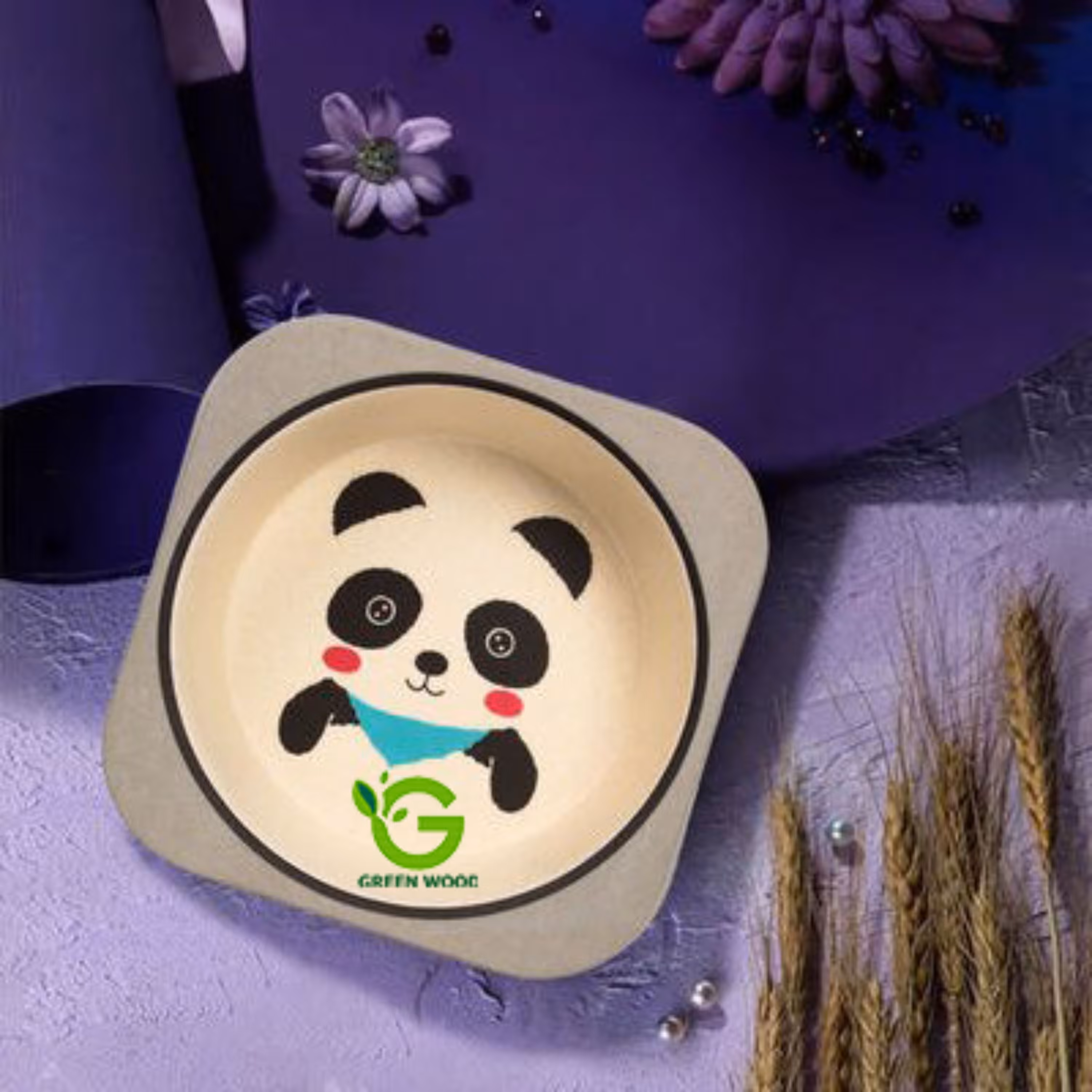 کاسه کودک بامبو فایبر (ظرف کودک) طرح خرس پاندا کد Gw120301017