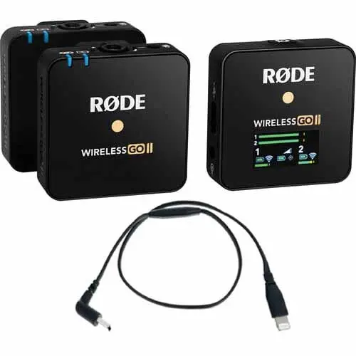 کیت میکروفن بیسیم رود Rode Wireless GO II   کابل آیفون SC15