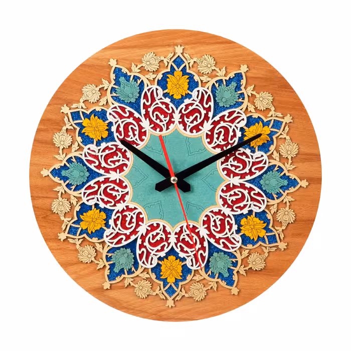 ساعت دیواری چوبی مدل کیتا کلاسیک کد CK 611-F - (قطر 35 cm)