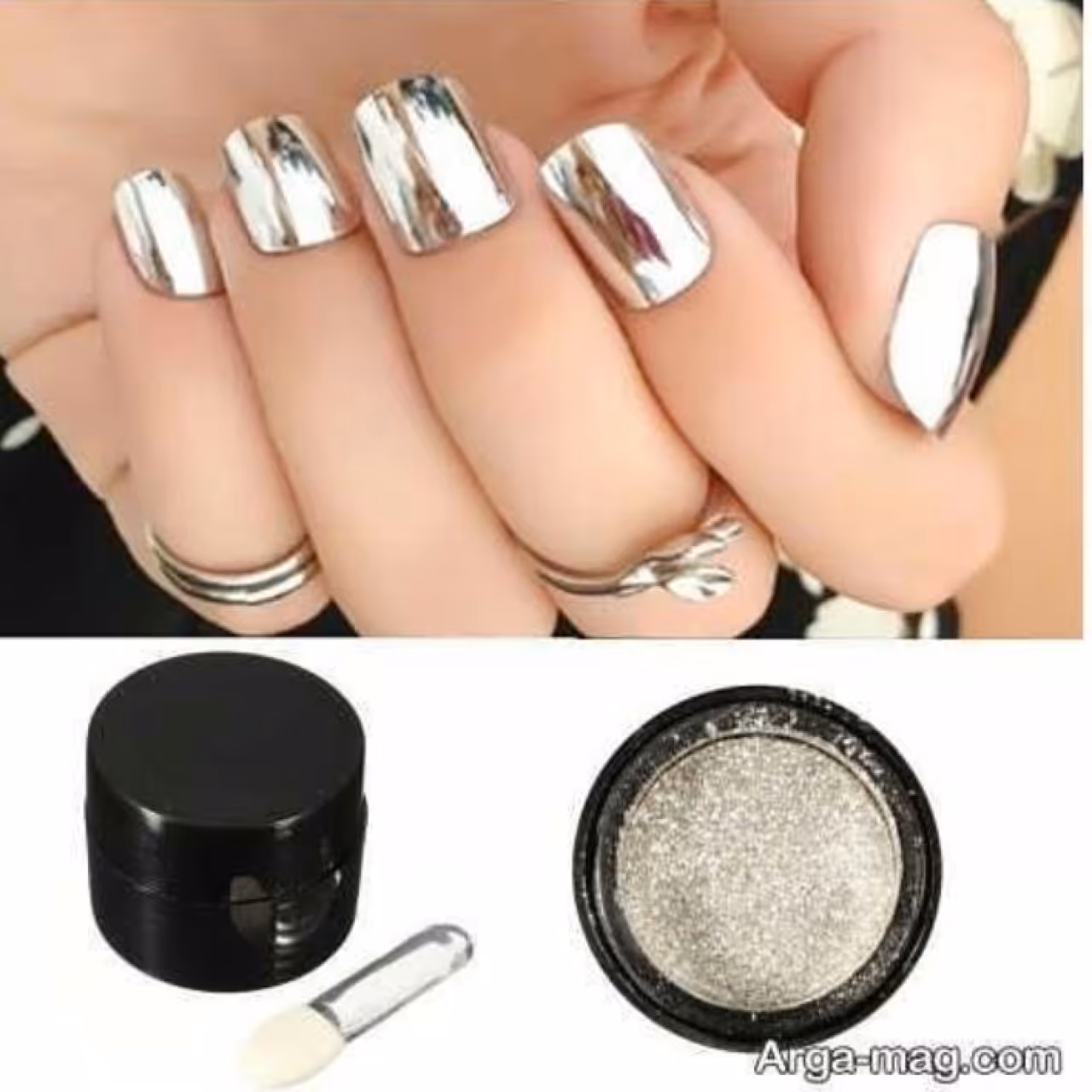 پودر کروم نقره ای ناخن