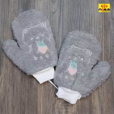 دستکش تدی خز دار تو خز گرم فانتزی دخترانه پسرانه سنین 8تا18