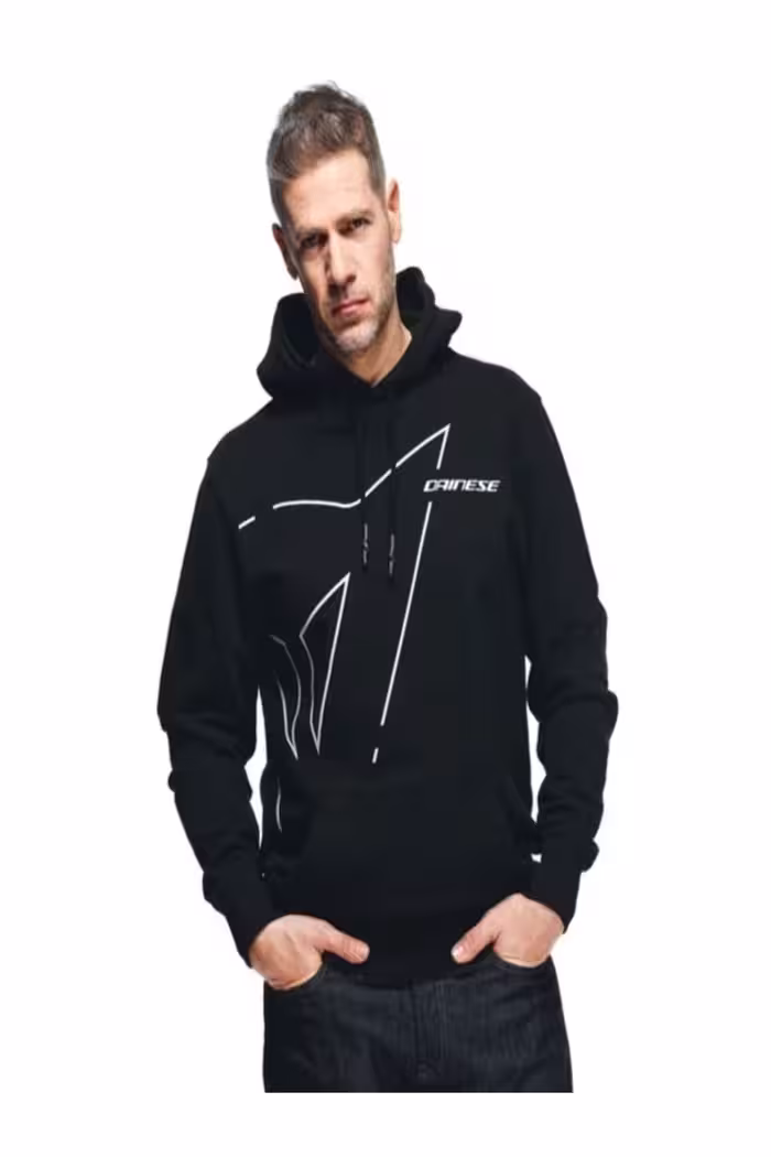 سویشرت مشکی مردانه موتور عرق موتوری داینس اورجینال Dainese