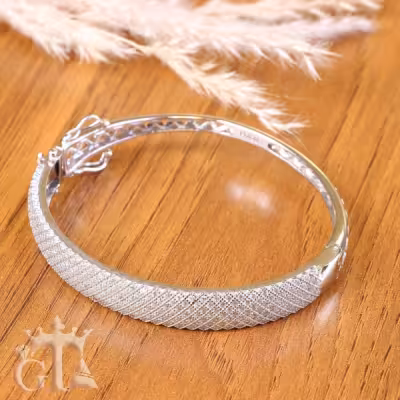 دستبند نقره النگویی مدل پرنس 4 رج عیار 925 کد 186780