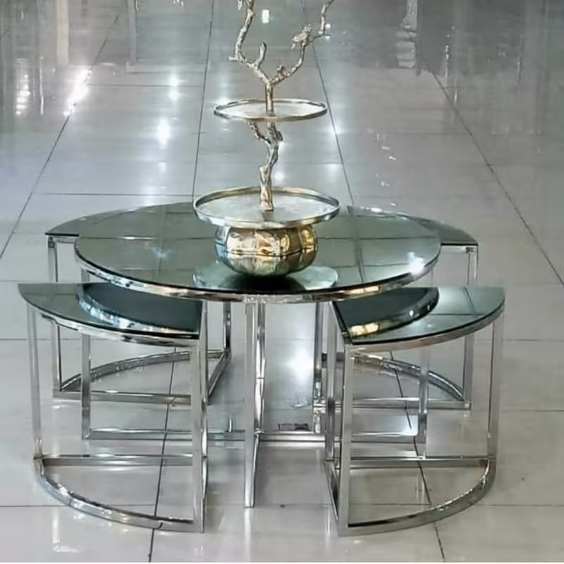 جلو مبلی و میز عسلی مدل پیتزایی