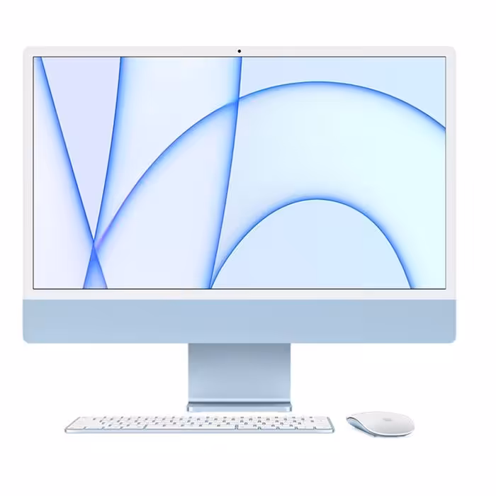 آی مک 24 اینچ اپل مدل CTO M1 chip 8-Core CPU 8-Core GPU RAM16GB 512GB SSD آبی