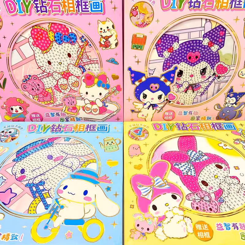 نقاشی الماسی دایره قابدار همراه با جعبه