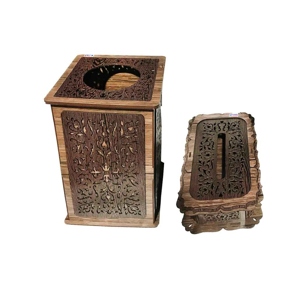 سطل وجادستمال لیزری چوبی پرکار
