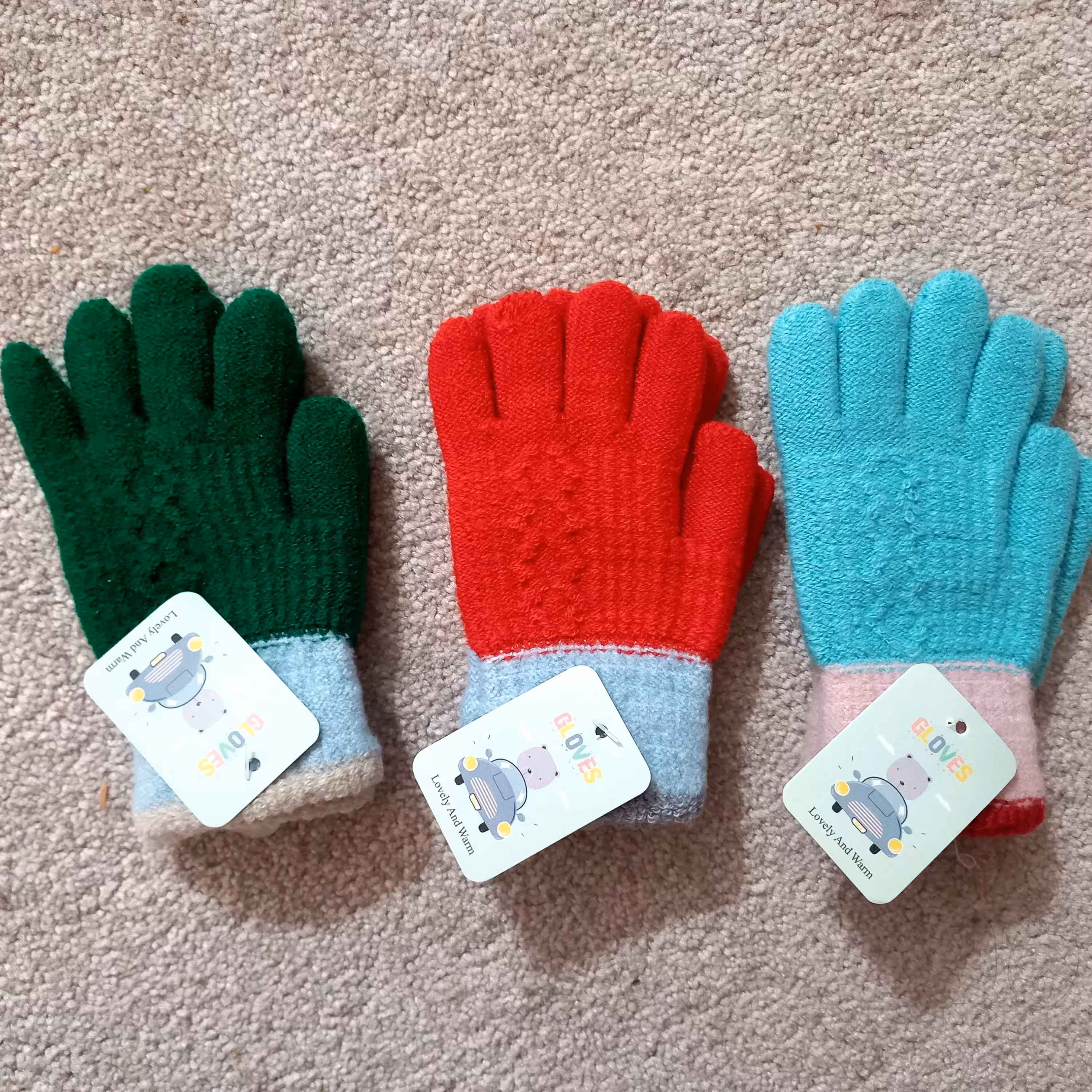 دستکش بافت دخترانه پسرانه 2 سال