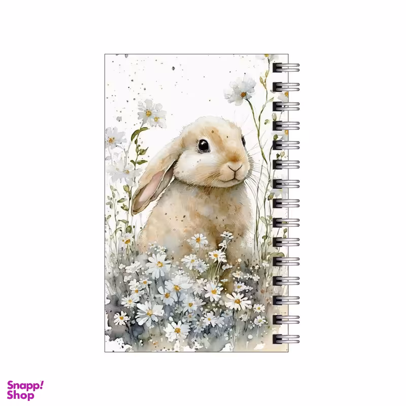 دفترچه یادداشت ۶۰ برگ مدل To Do List طرح خرگوش و گل های بابونه کد 9306229