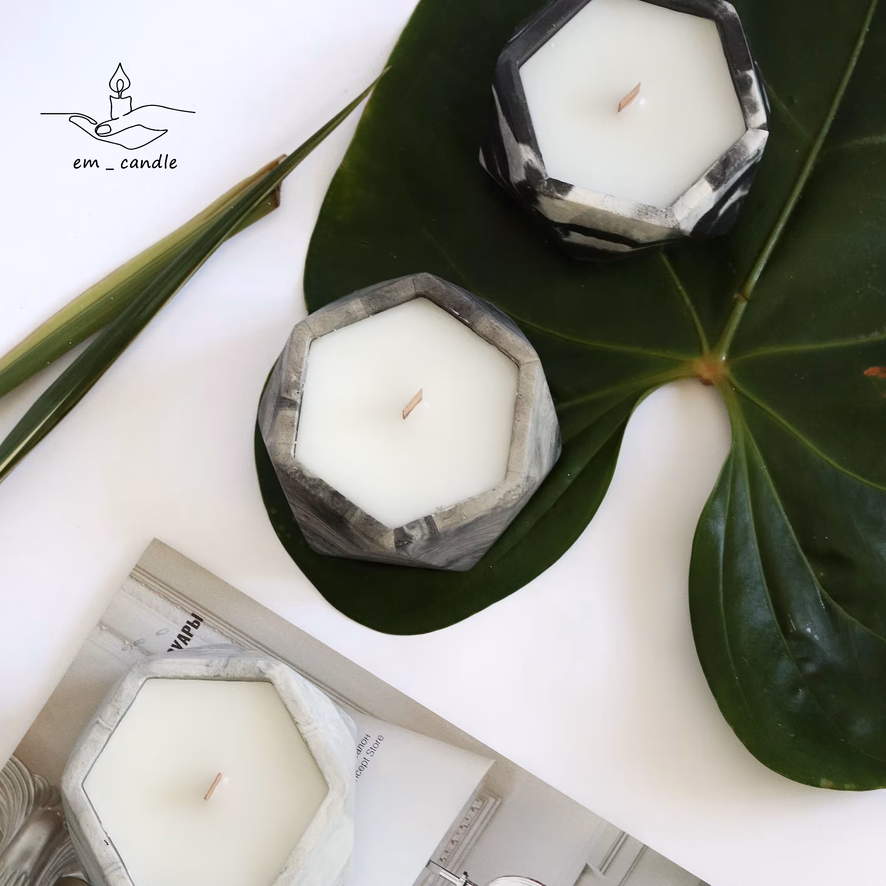 شمع بتنی شش ضلعی(ازهرکدام یک عدد موجود)