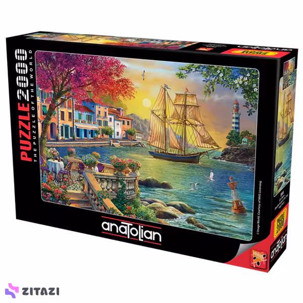 پازل 2000 تکه آناتولین مدل Beautiful Sunset in the Town کد 3955