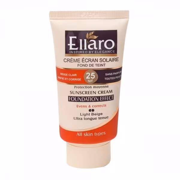 ضد آفتاب با پوشش کرم پودری بژ روشن SPF25 الارو