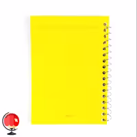 دفترچه یادداشت 60 برگ شاهد سیمی جلد طلقی زرد کد 25712