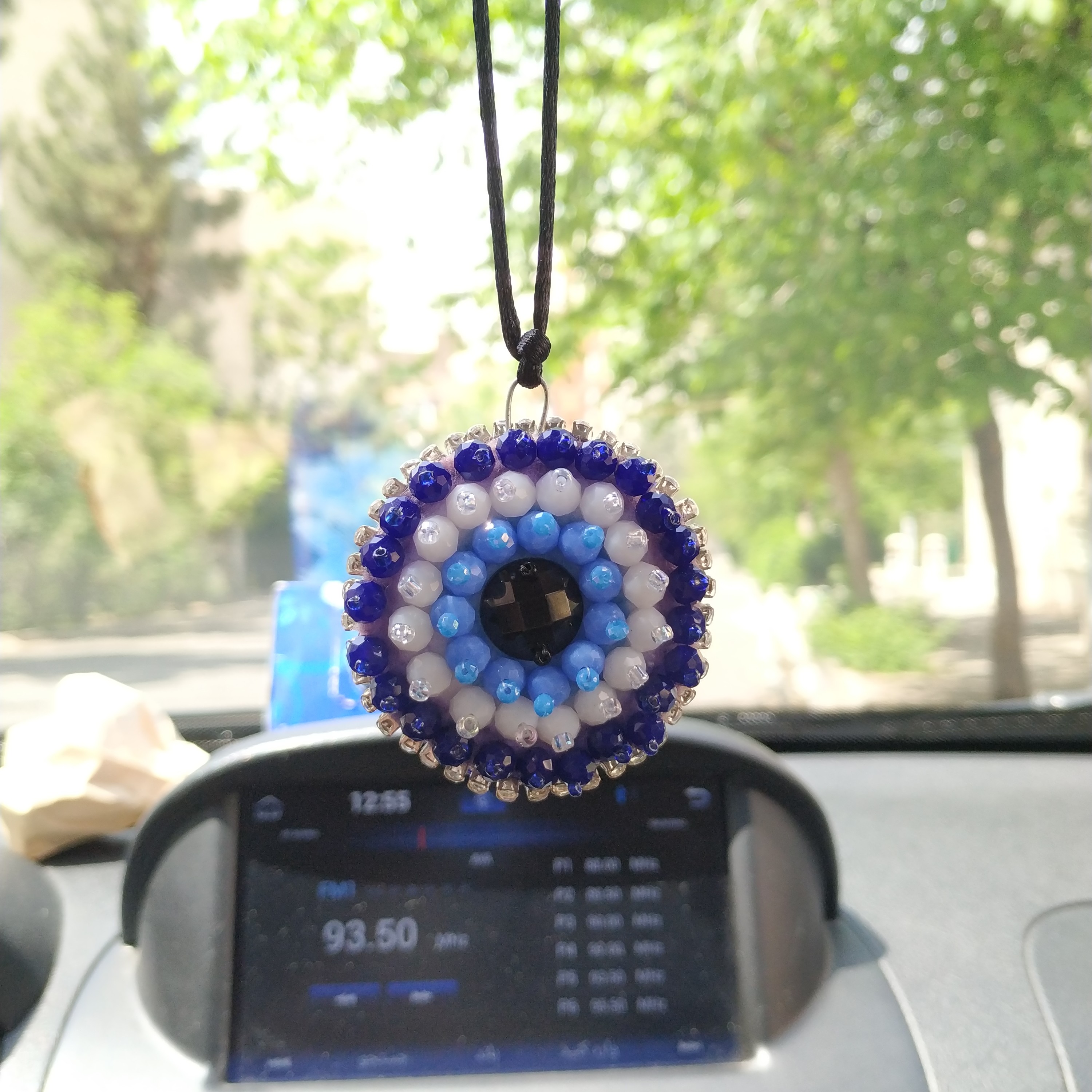 آویز ماشین طرح چشم نظر (دوطرفه)
