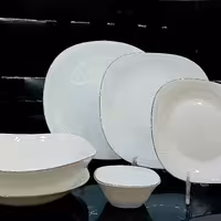 سرویس آرکوپال دینو 6نفره لب طلایی مربع   25پارچه