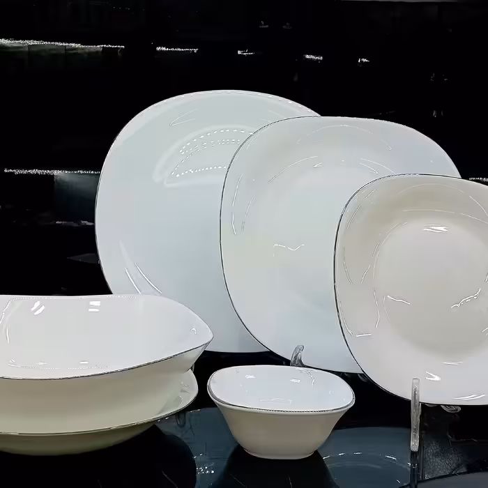 سرویس آرکوپال دینو 6نفره لب طلایی مربع   25پارچه