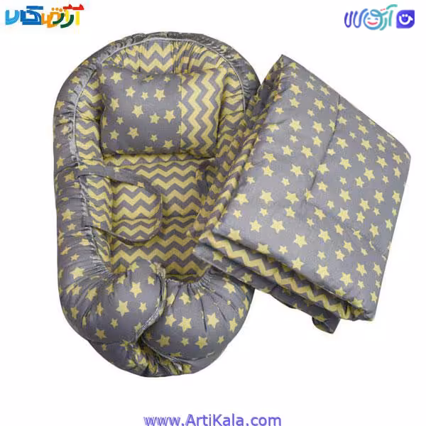 سرویس خواب نوزادی 3 تکه الی بیبی مدل ستاره طلایی