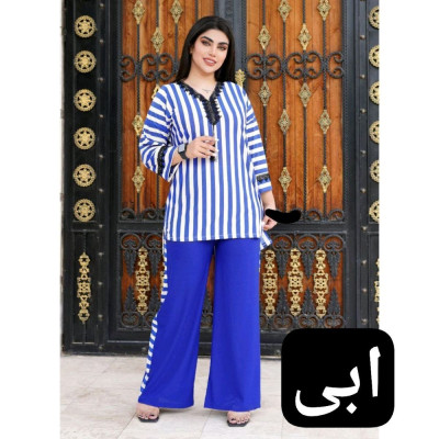 تونیک شلوارراه راه یقه گیپور