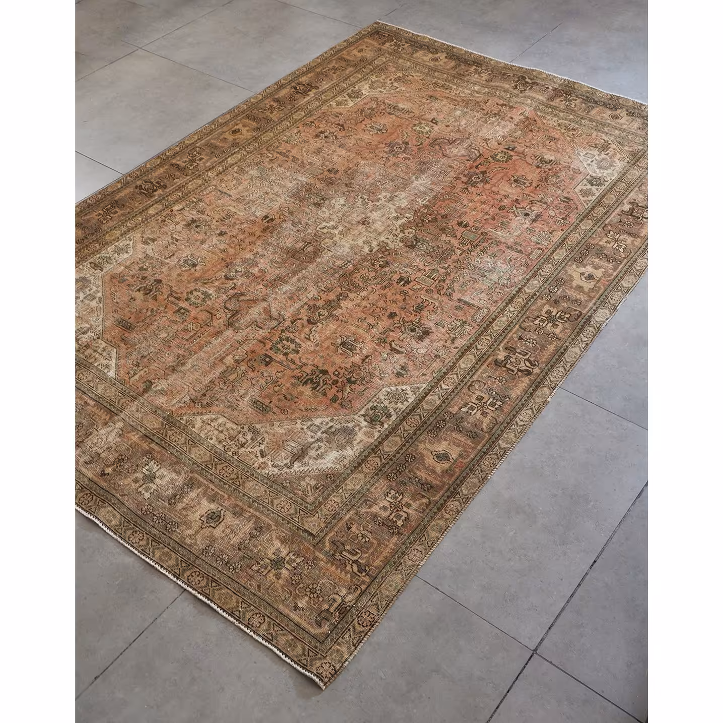 فرش دستبافت شش متری امیرخیز مدل وینتیج کد 60657