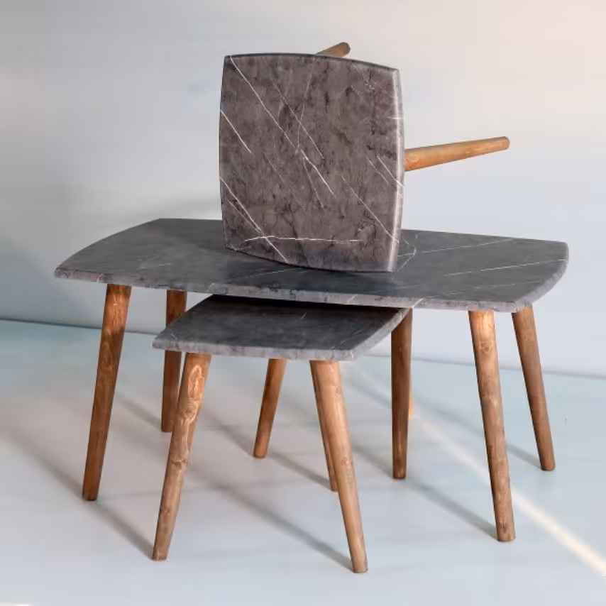 میز جلومبلی میز عسلی چهار تیکه تمام وکیوم مدل مربع (هزینه ارسال به عهده مشتری است و درب منزل دریافت می شود) 