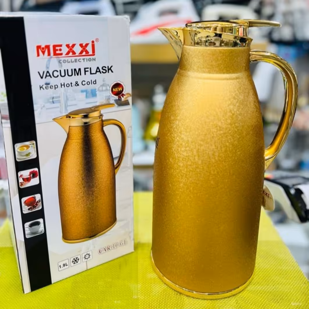 فلاکس طلایی برند مکسی حجم دولیتری (فلاکس چایی) فلاسک