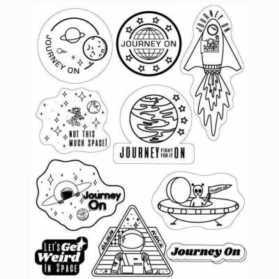 پک برچسب مات مدل فضایی