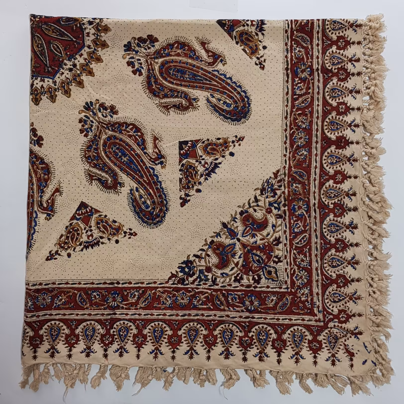 رومیزی قلمکار 120 در 120 طرح بته قاجاری