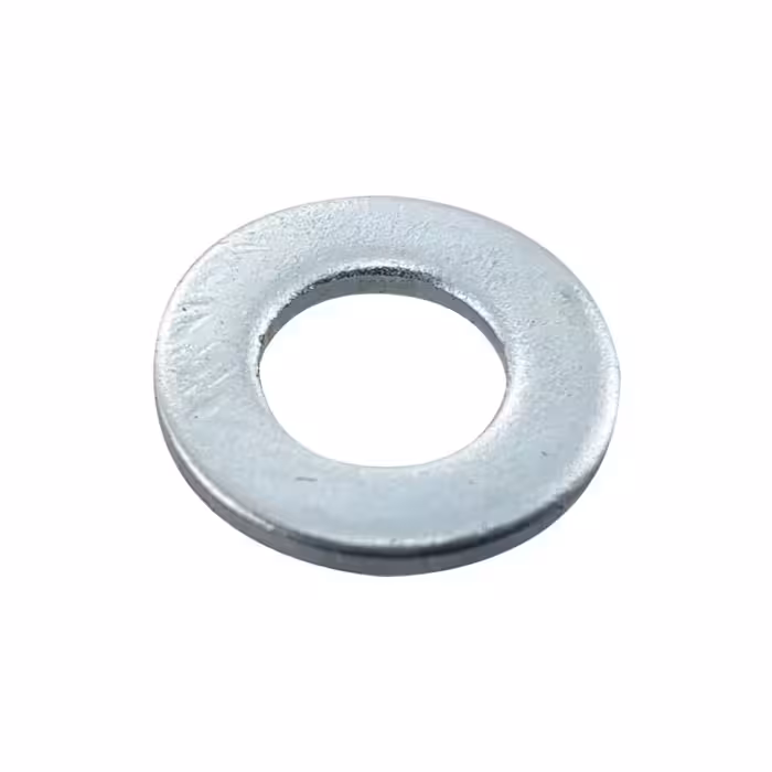 واشر آهنی تخت سفید سایز 6 قطر بیرونی 12 ضخامت 1.5 میلی متر