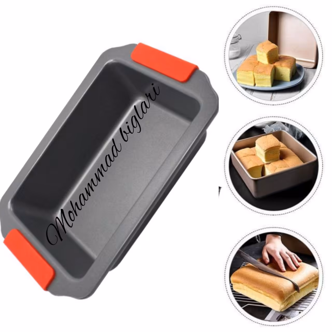 دیس تفلون دسته سیلیکونی 30 در 40