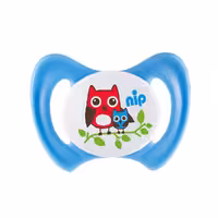 پستانک 0  نیپ Nip مدل Miss Denti رنگ آبی طرح گنجشک سایز 1